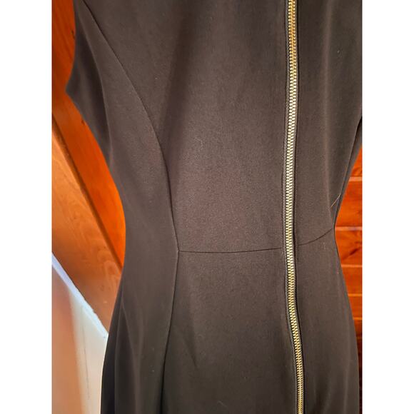 Calvin Klein Scoop Neck Sleeveless Black Sheath Dress Size 10 - Picture 6 of 8